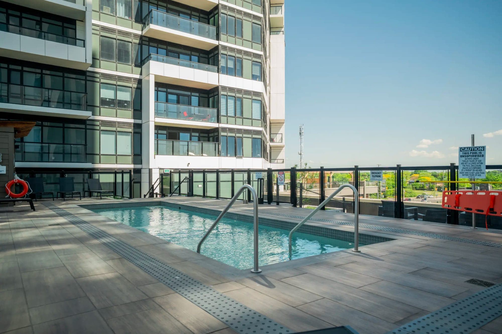 Outdoor pool on the podium terrace.
